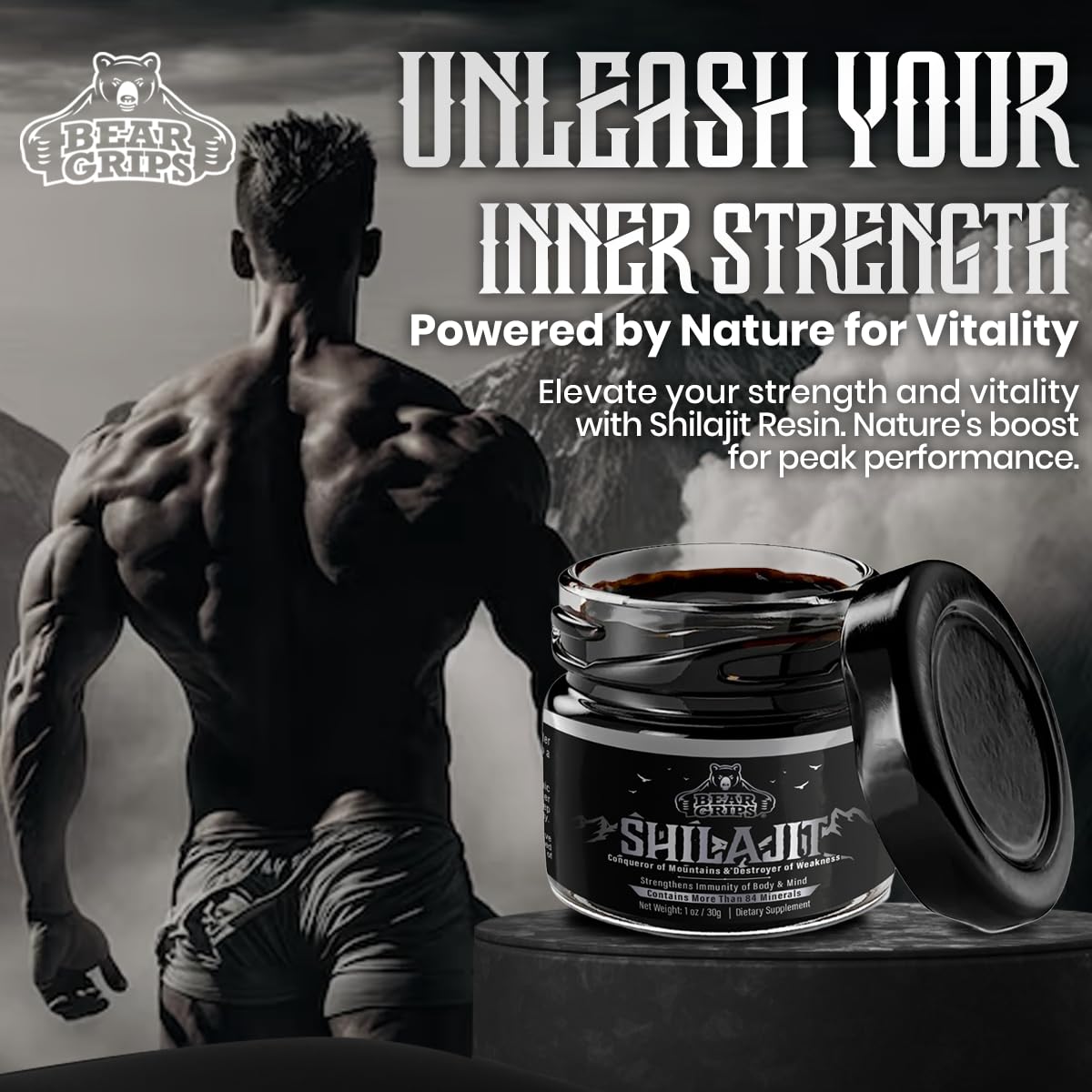 Bear Grips Shilajit supports immune resilience for daily life.
