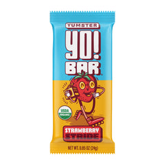 Bearded Brothers Yo! Bar Strawberry—gluten-free kid snack in packaging.