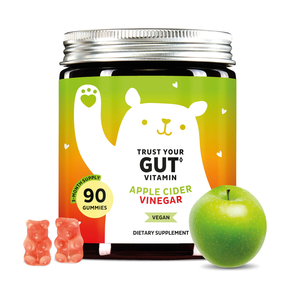 Bears with Benefits Apple Cider Vinegar Gummies bottle on display for daily wellness