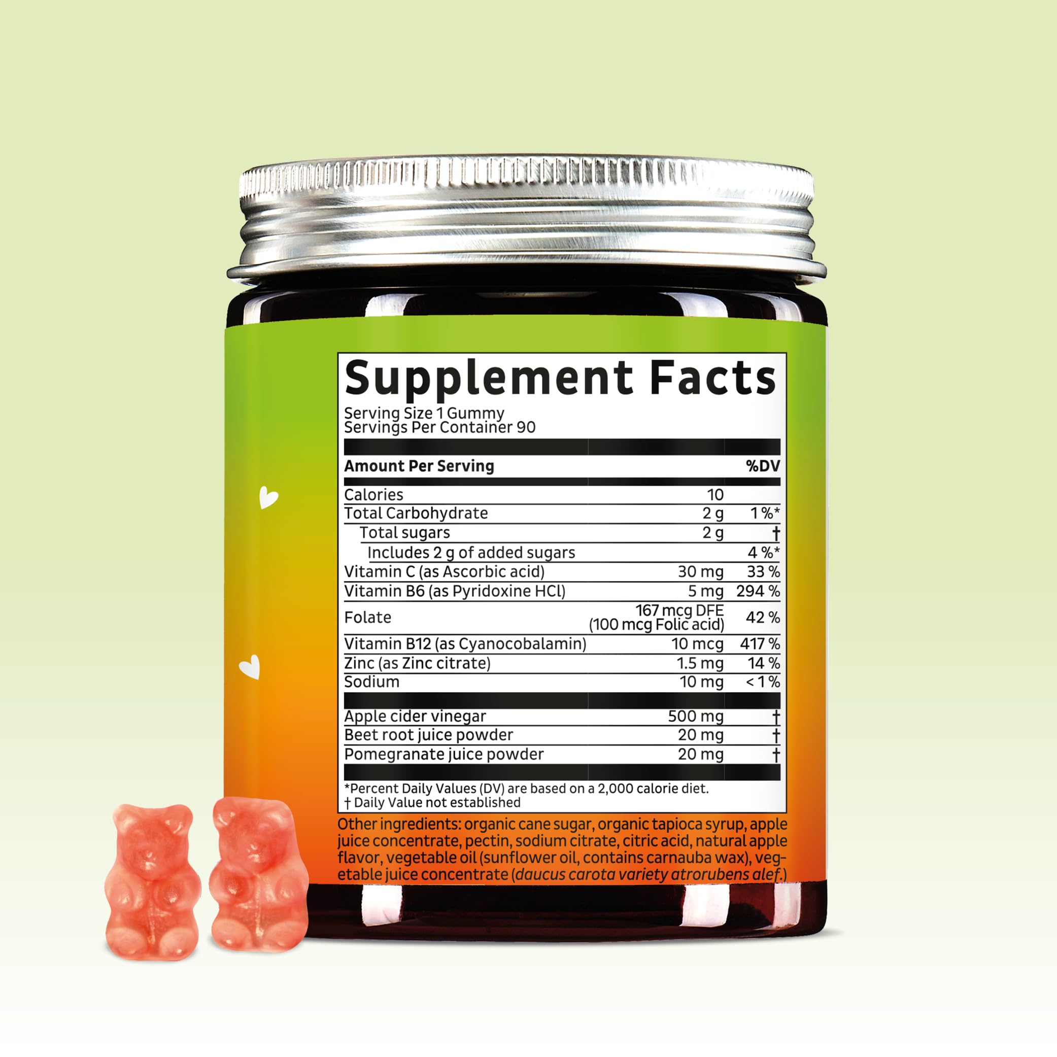 Bears with Benefits apple cider vinegar gummy jar on shelf representing convenient daily habit.