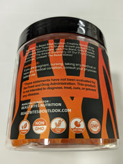 BEAST BITES Nutrition Creatine Monohydrate Gummies serving scoop emphasizing 3 gummies per serving for easy dosing
