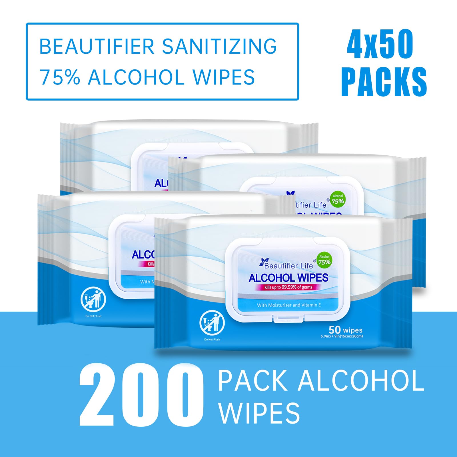 Beautifier Life multi-purpose wipes clean hands and surfaces