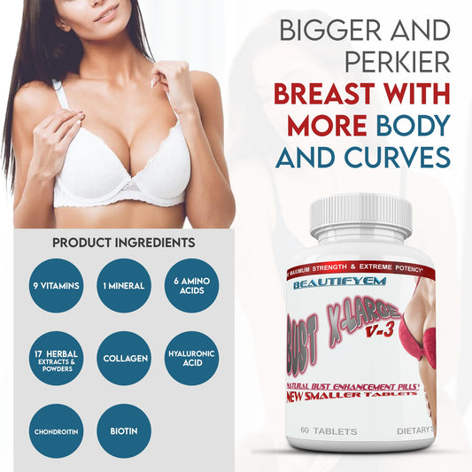 BEAUTIFYEM Bust XL packaging highlighting premium herbal formula for natural enhancement