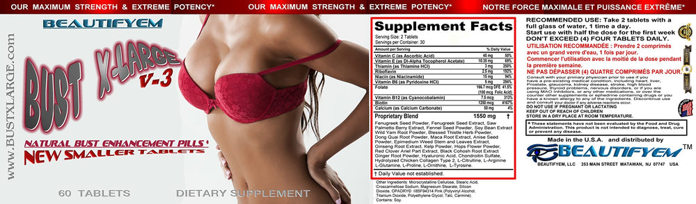 BEAUTIFYEM Bust XL product shot presented as a trusted daily support
