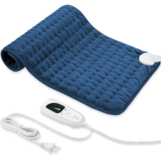 BEAUTIKEN electric heating pad on back and shoulder for comforting warmth.