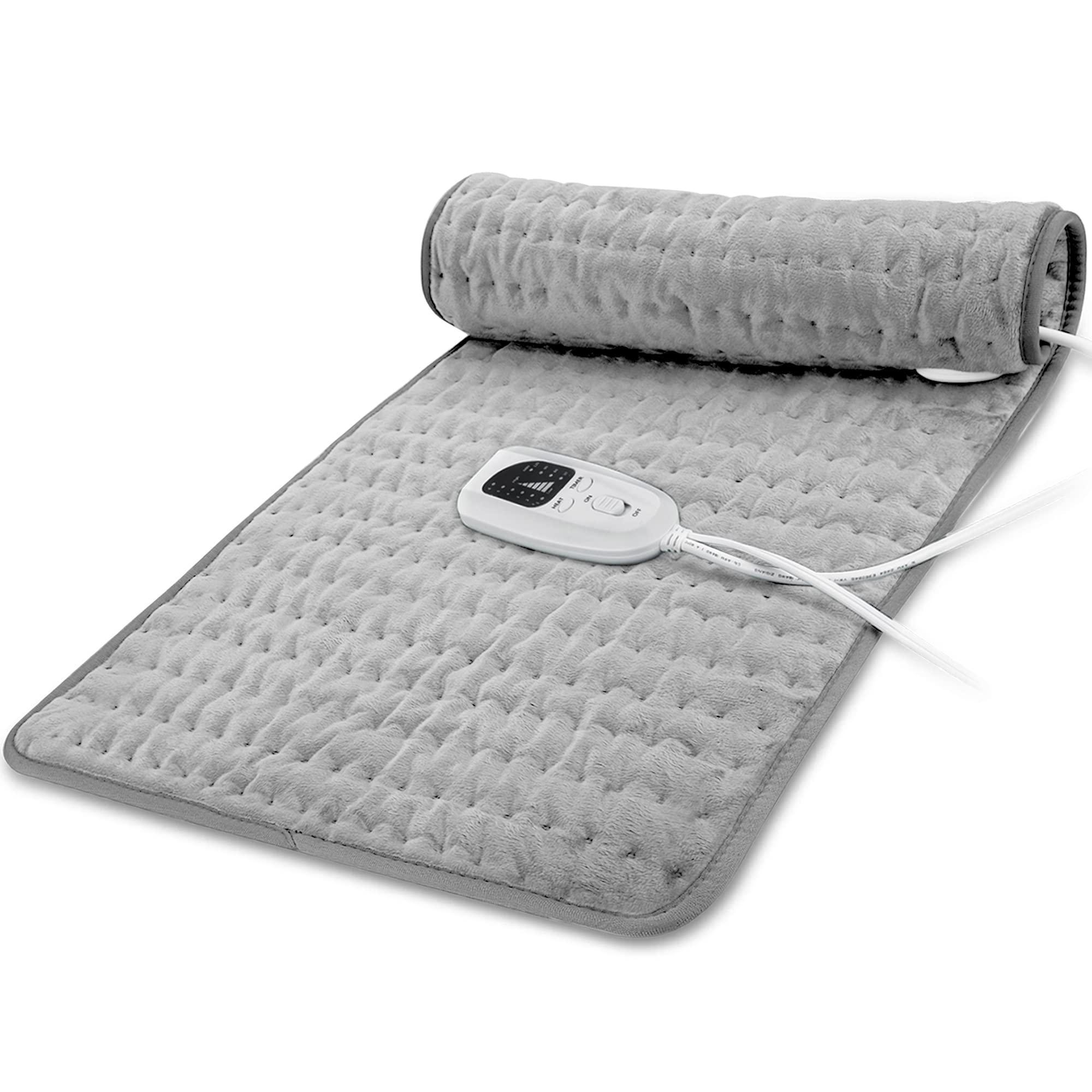 BEAUTIKEN electric heating pad back view delivers targeted warmth for tired back muscles.