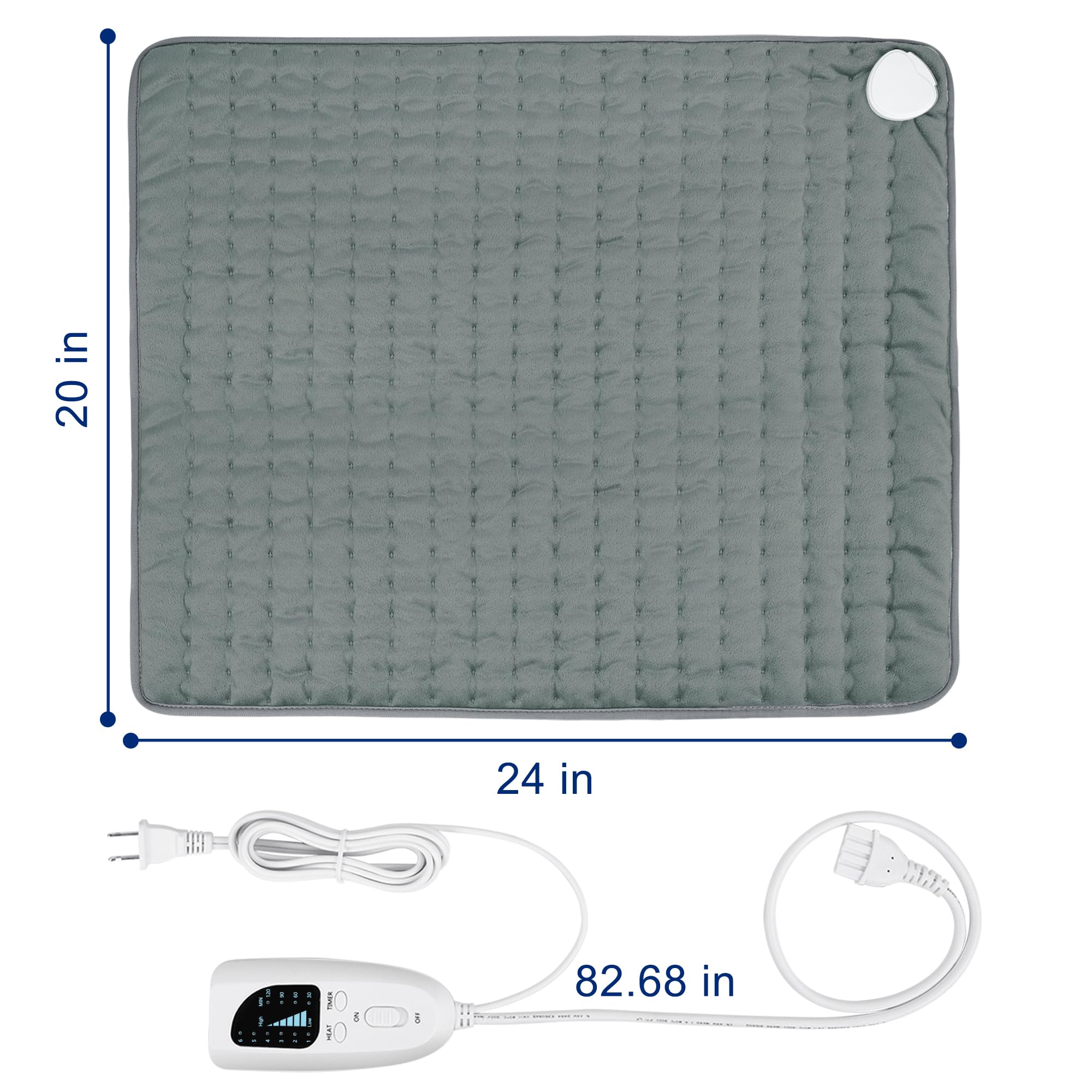 BEAUTIKEN heating pad offers dry and moist heat modes for versatility