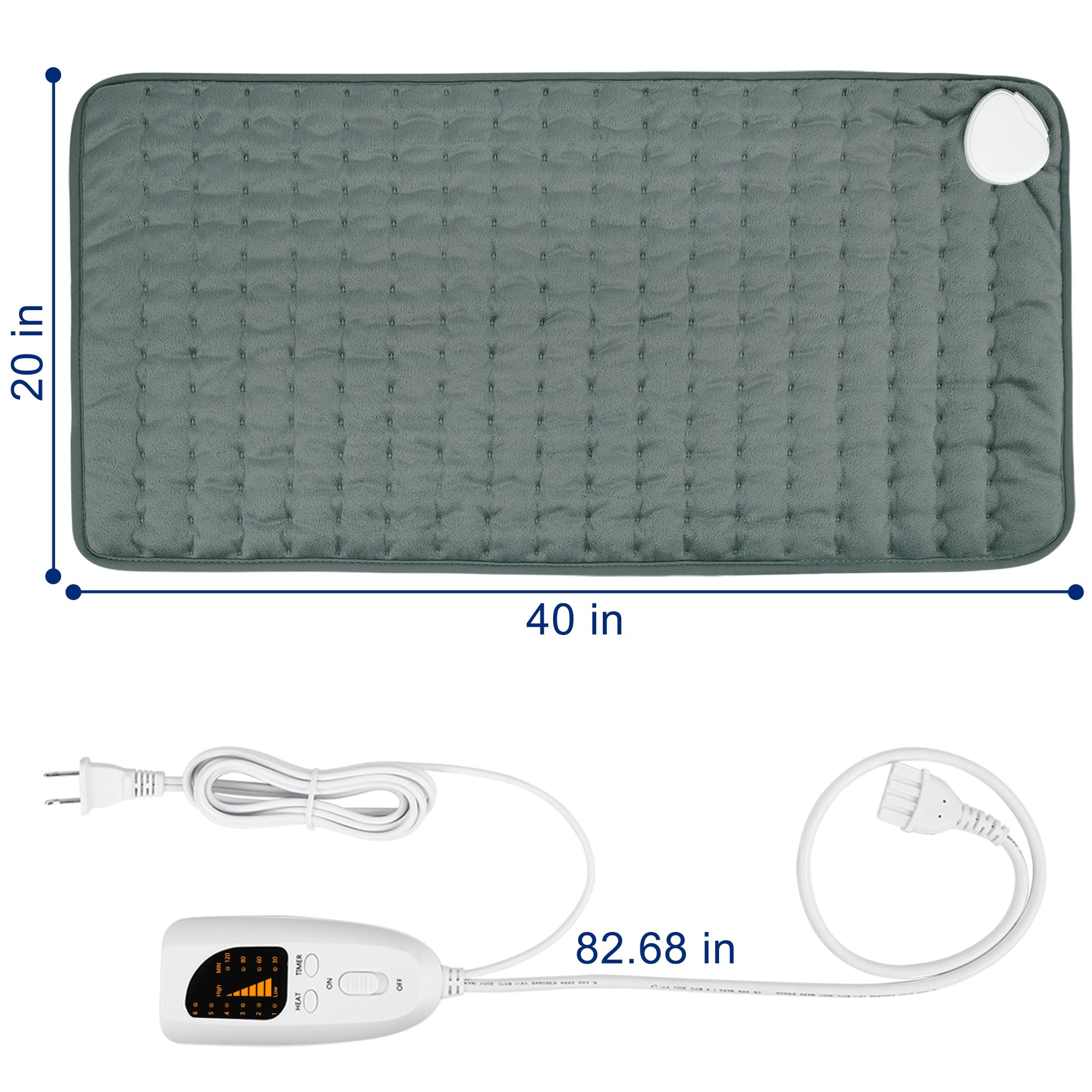BEAUTIKEN Electric Heating Pad legs delivers even heat for leg relaxation.