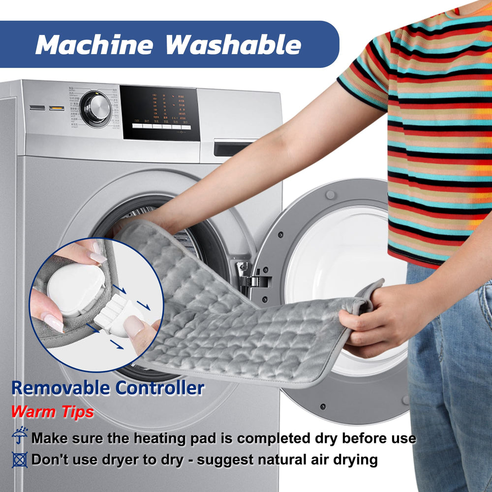 BEAUTIKEN Electric Heating Pad soft-flannel fabric delivers cozy comfort and easy care.