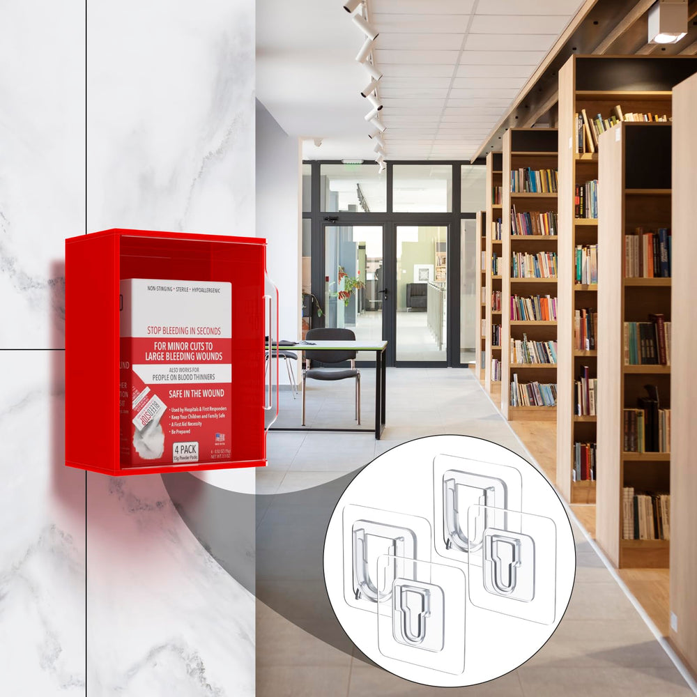 Beautyflier red acrylic cabinet body with clear front for easy kit identification