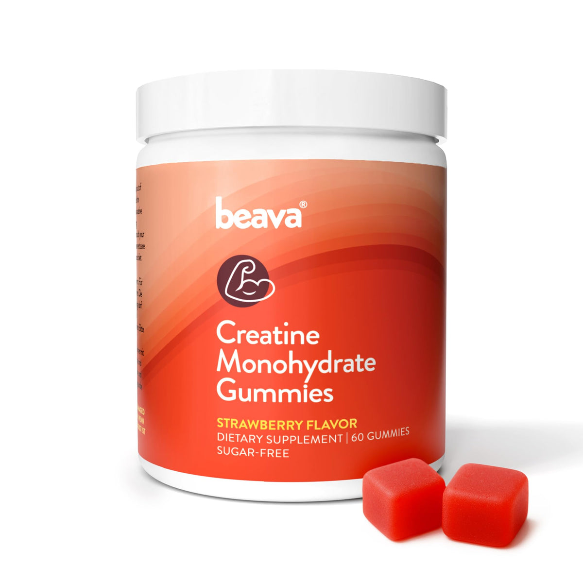 Beava Creatine Monohydrate Gummies bottle for convenient daily workout use.