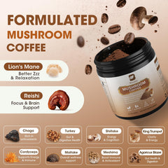 bebeworths cordyceps turkey tail mushroom coffee provides quick daily energy and clarity