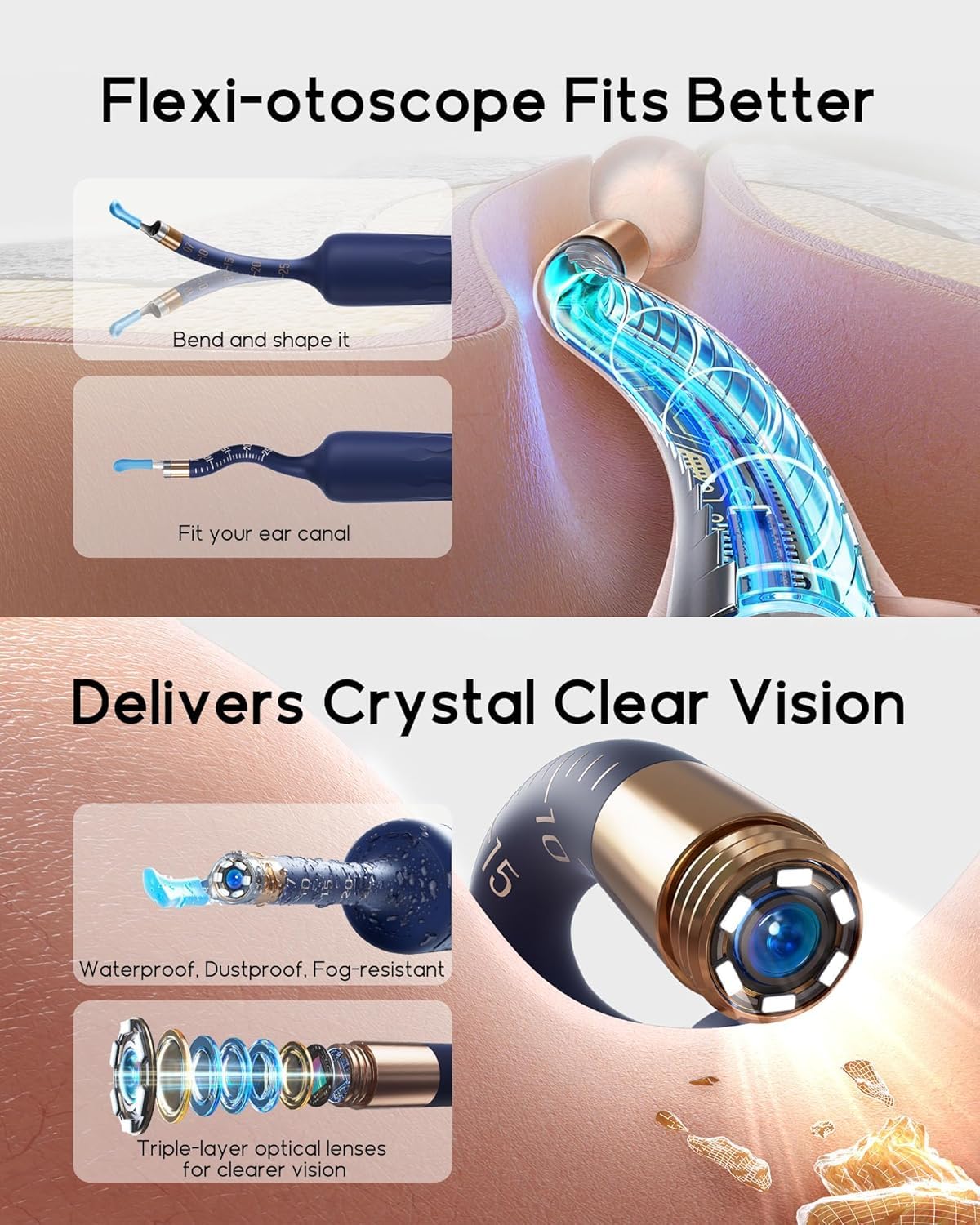 BEBIRD Earsight Plus painless tweezers help lift debris without scraping delicate ear walls.