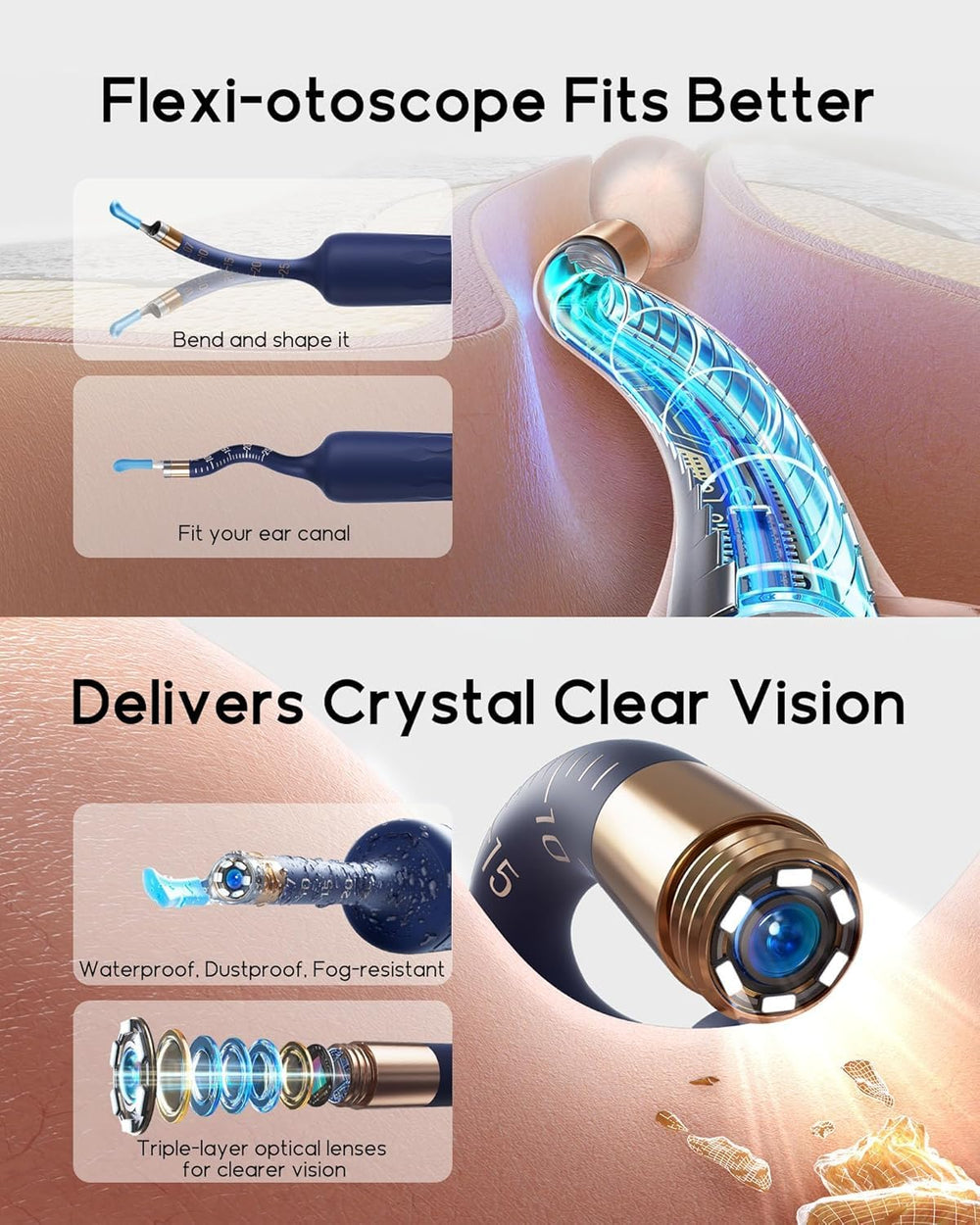 BEBIRD Earsight Plus painless tweezers help lift debris without scraping delicate ear walls.
