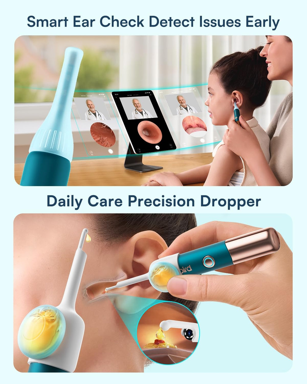 Compact, portable BEBIRD EarSight Ultra ear cleaner for travel