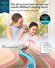 Ultra-slim 3.6 mm tube flexible for curved ear canals