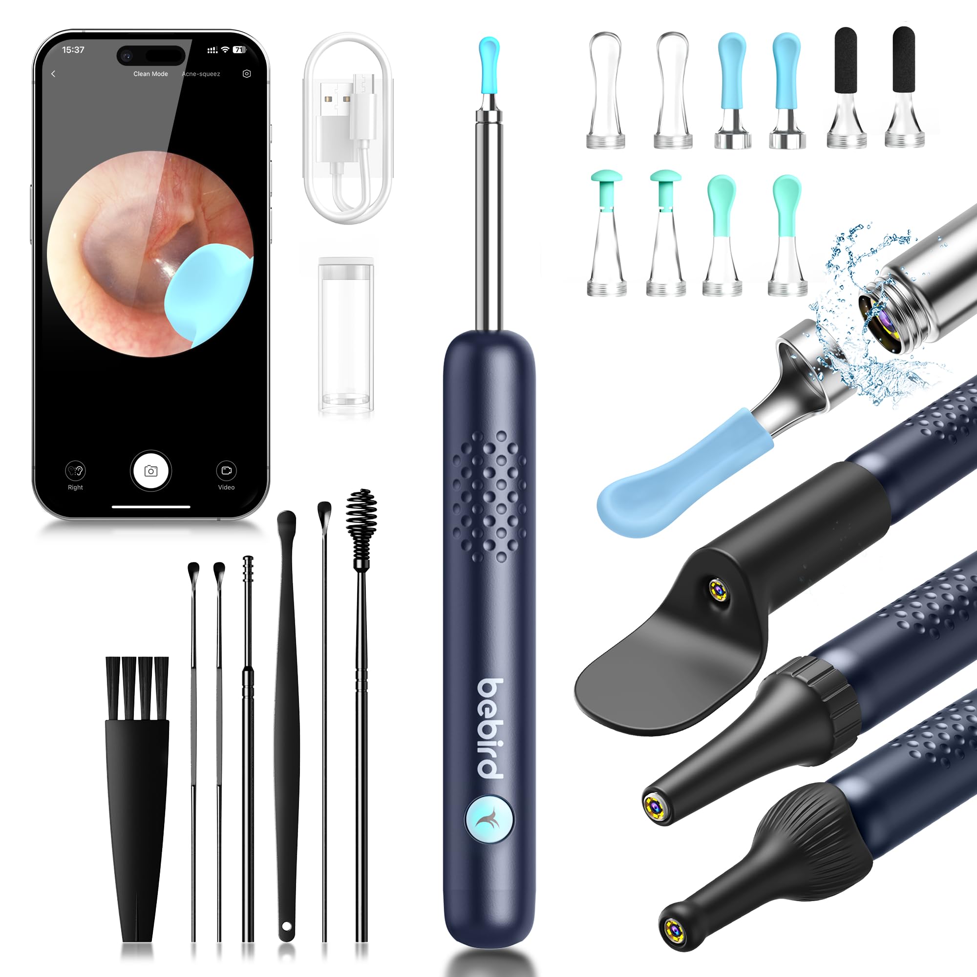 BEBIRD R1 ear scope wide view for clearer ear canal inspection and safety checks.