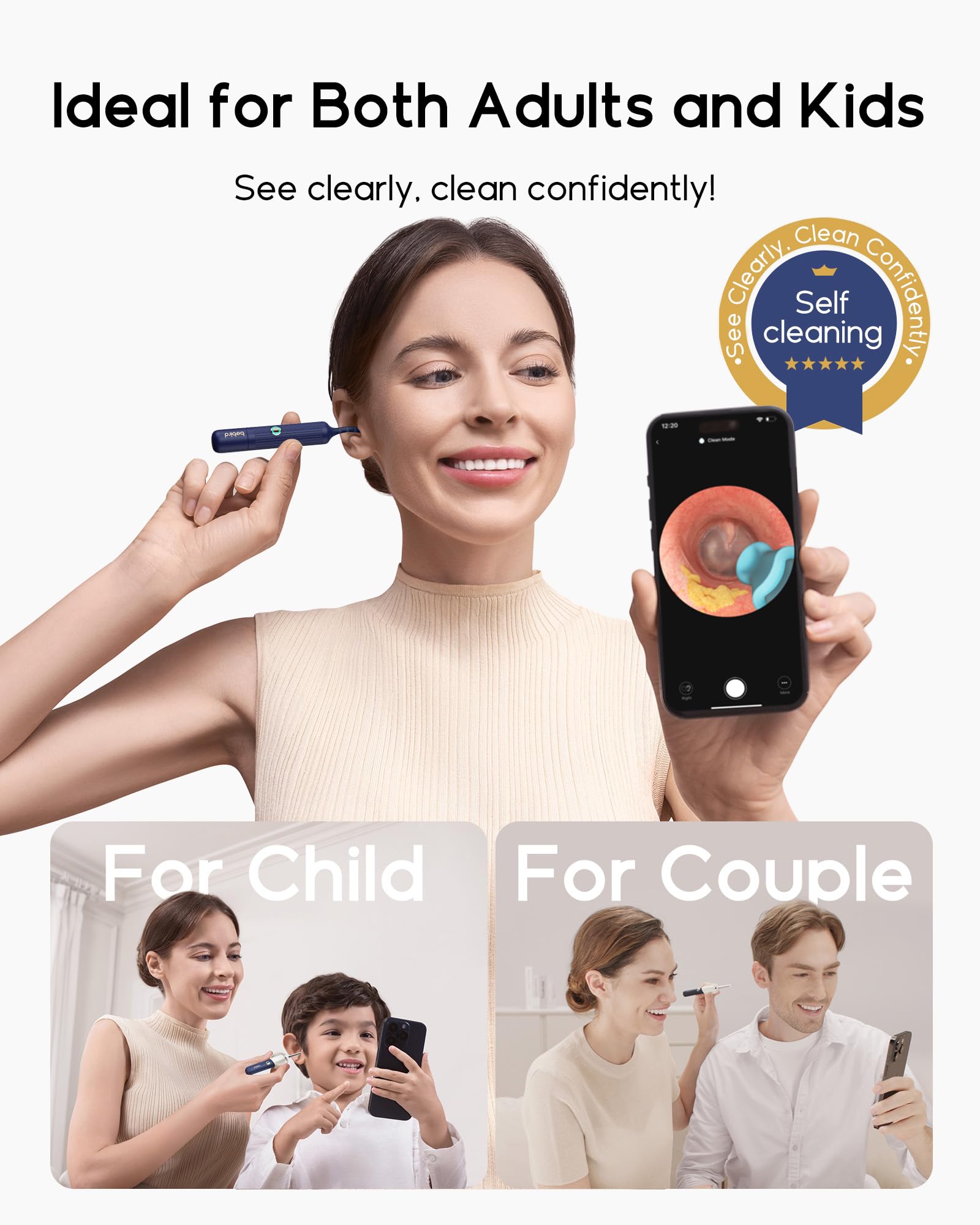 bebirdpromax Earsight Plus gentle tweezers for safe wax removal