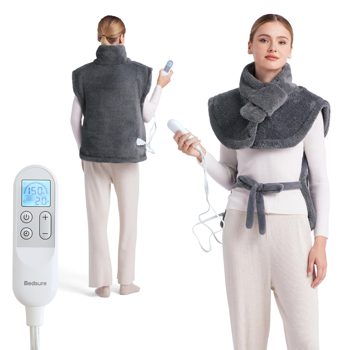 Bedsure full body heating pad back coverage for soothing warmth along the spine