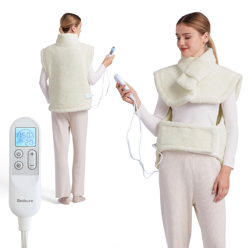 Bedsure heating pad back and belly coverage delivers targeted warmth for all-day comfort.