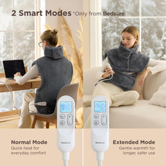 Bedsure heating pad with detachable controller for easy care.