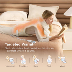 Bedsure heating pad Extended Mode delivers longer warmth with automatic temperature adjustment.
