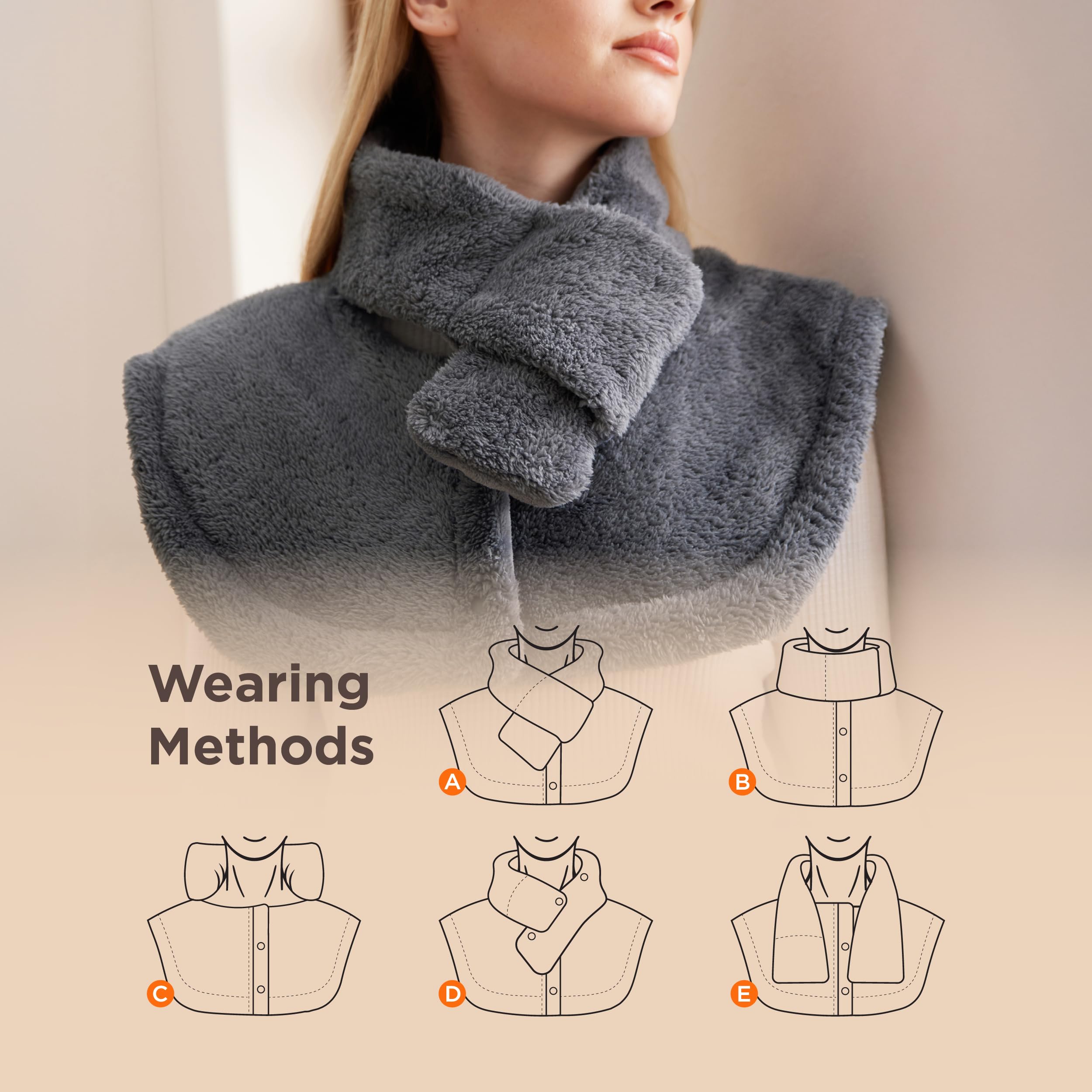 Bedsure heat pad with adjustable waist strap for secure fit during daily activities.