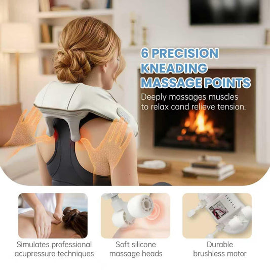 BeeChip 6D shiatsu massage nodes provide deep kneading comfort
