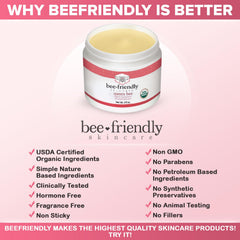 BeeFriendly beeswax closeup highlighting elasticity support and soothing feel.