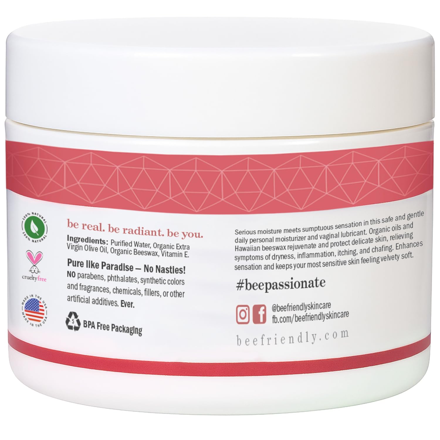 BeeFriendly cream closeup showing smooth application.