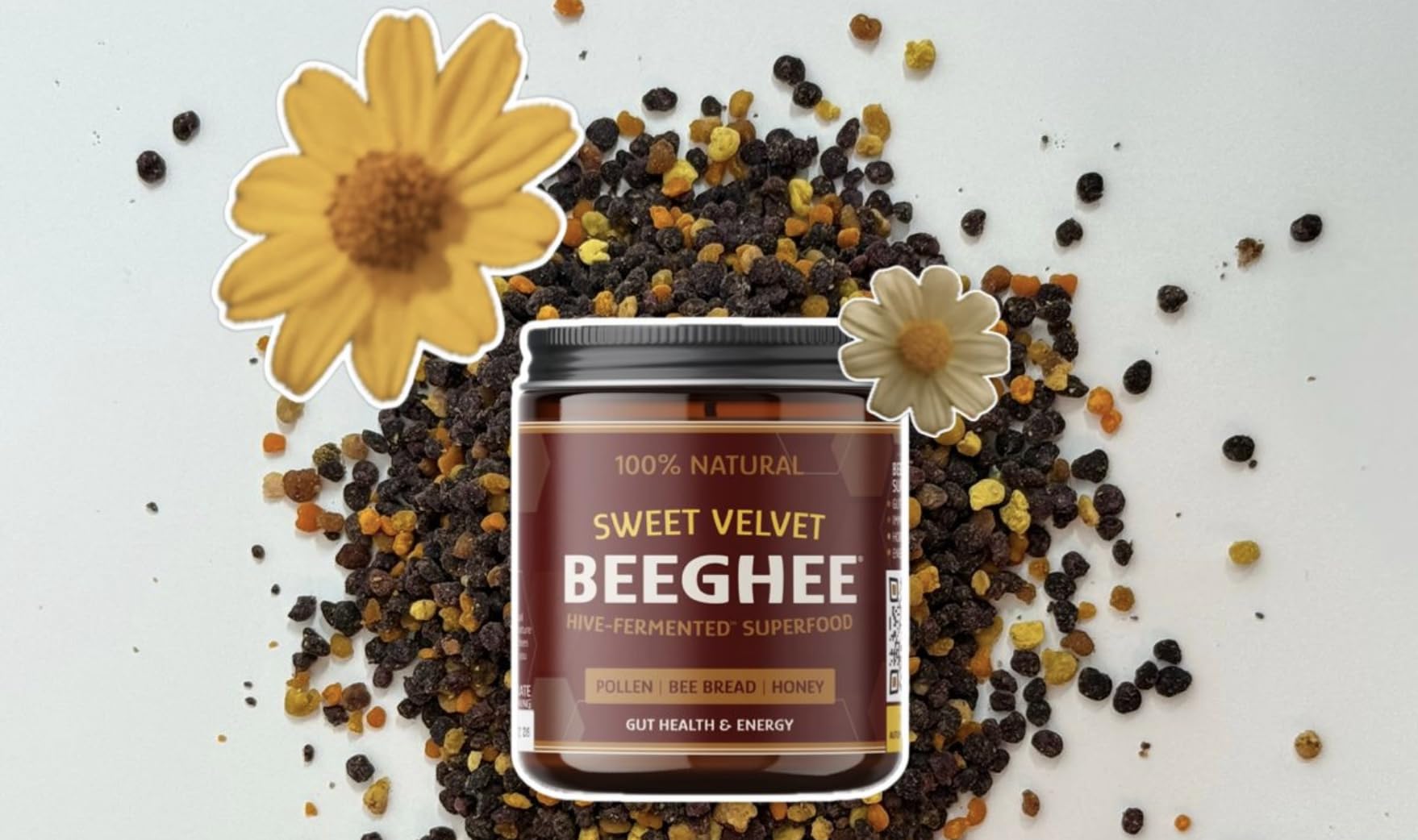 BEEGHEE hive fermentation process highlights natural bee-made nutrients.