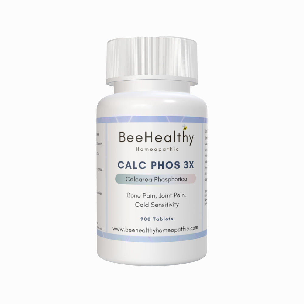 BeeHealthy CalcPhos 3X tablets bottle pour for bone support.