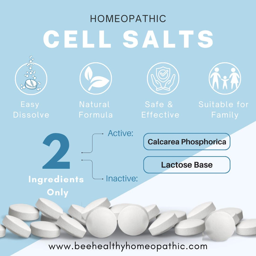 BeeHealthy CalcPhos 3X tablets with glass of water for easy intake.