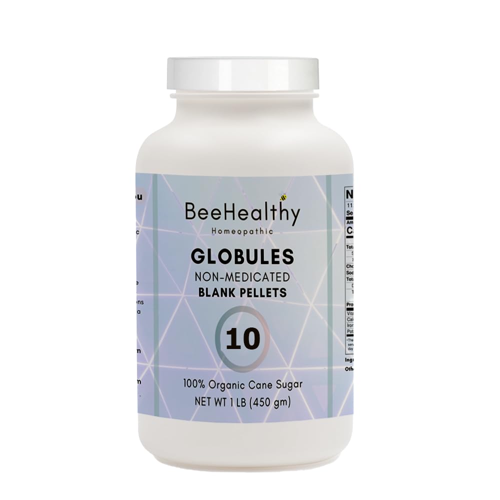 BeeHealthy globules 1 lb bottle for homeopathic dilutions using organic sugar pellets