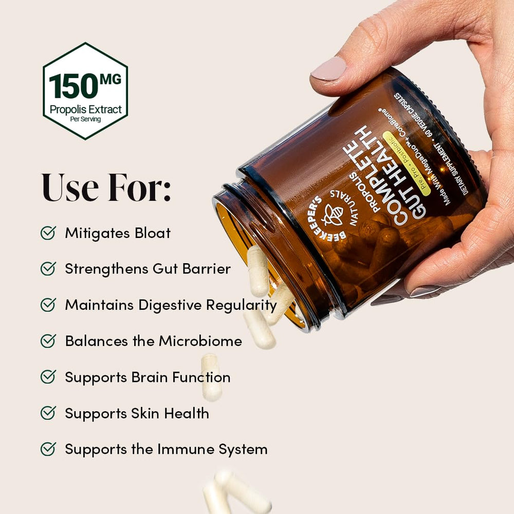 Beekeeper’s Naturals CoreBiome postbiotic tributyrate for inflammatory balance.