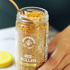 Beekeeper's Naturals packaging emphasizes third-party tested purity and pesticide-free assurance
