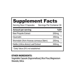 Beekeeper's Naturals sinus support for adults label.