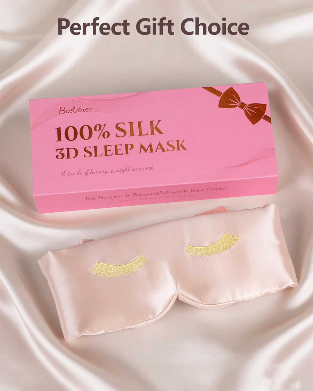 BeeVines 22 momme silk offers premium softness and skin-friendly sleep.