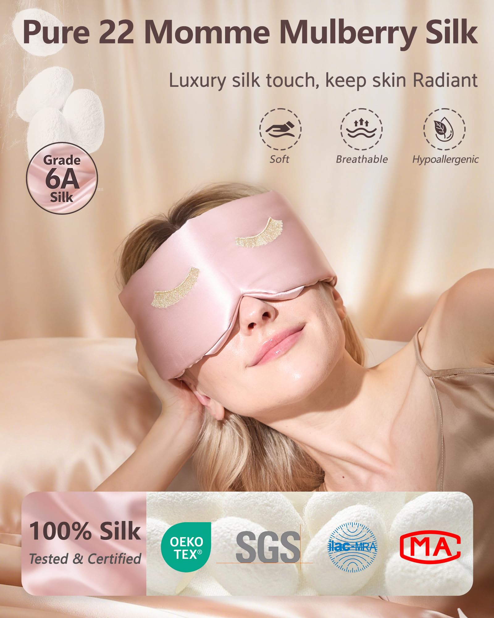 BeeVines 3D contoured eye cups protect lash extensions while allowing natural blinking.