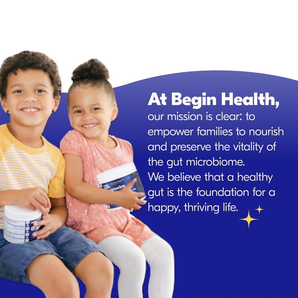 Begin Health Growing Up Prebiotics family-use-collection supports consistent daily routine