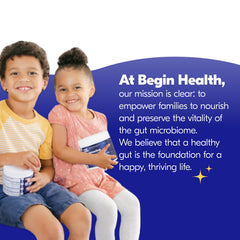Begin Health Growing Up Prebiotics family-use-collection supports consistent daily routine