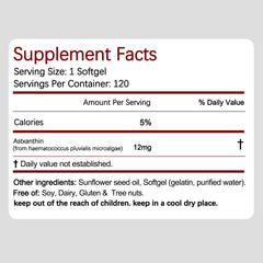 Belano's Astaxanthin softgels displayed on shelf signaling quality and trust.