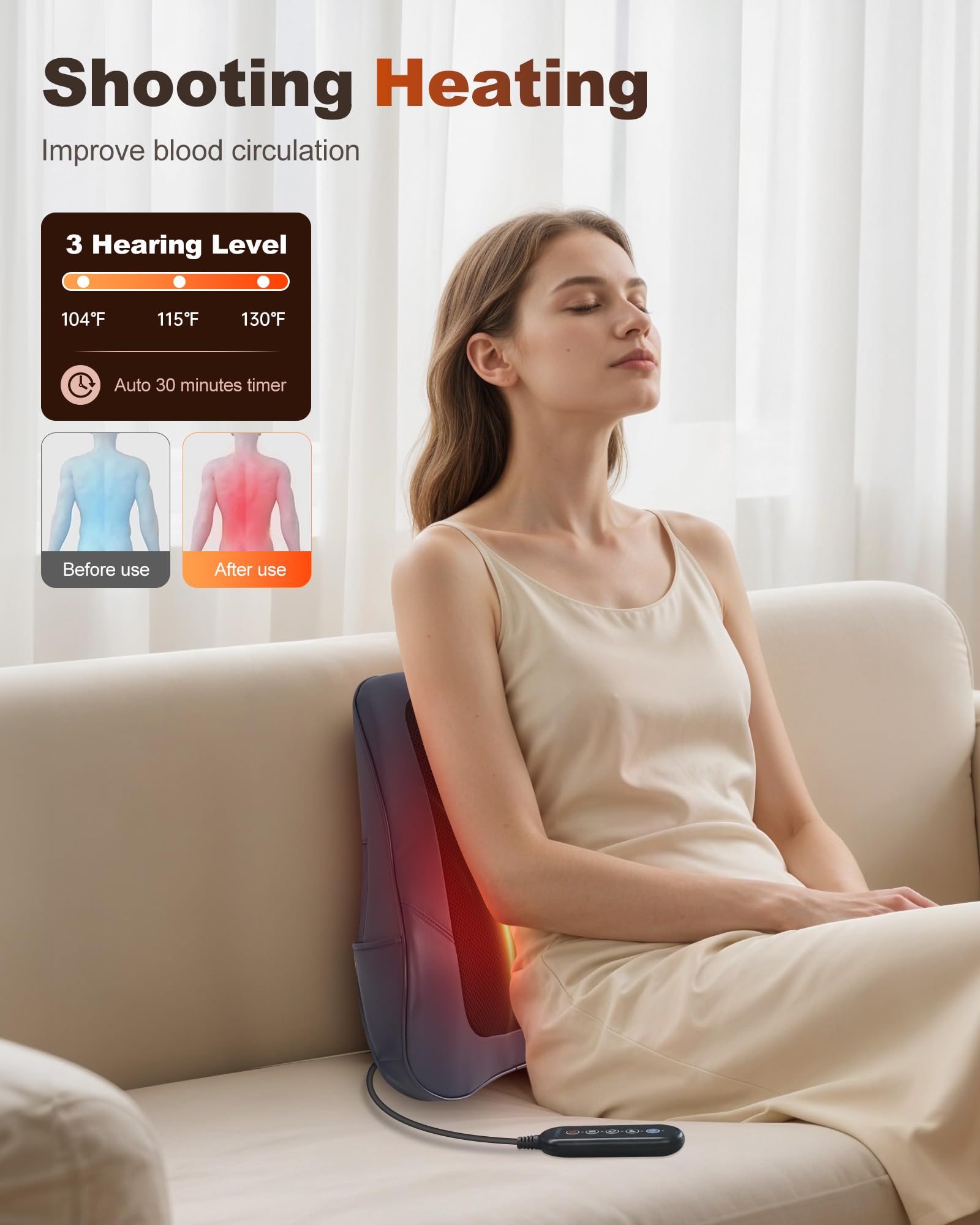 Beleduc ergonomic design hugs your back for better posture support.