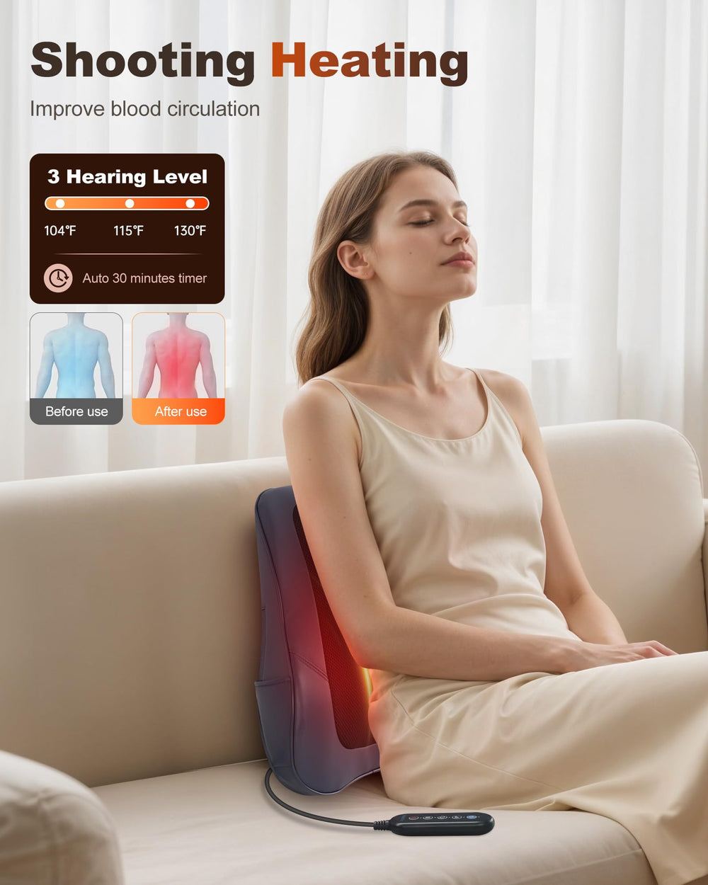 Beleduc ergonomic design hugs your back for better posture support.