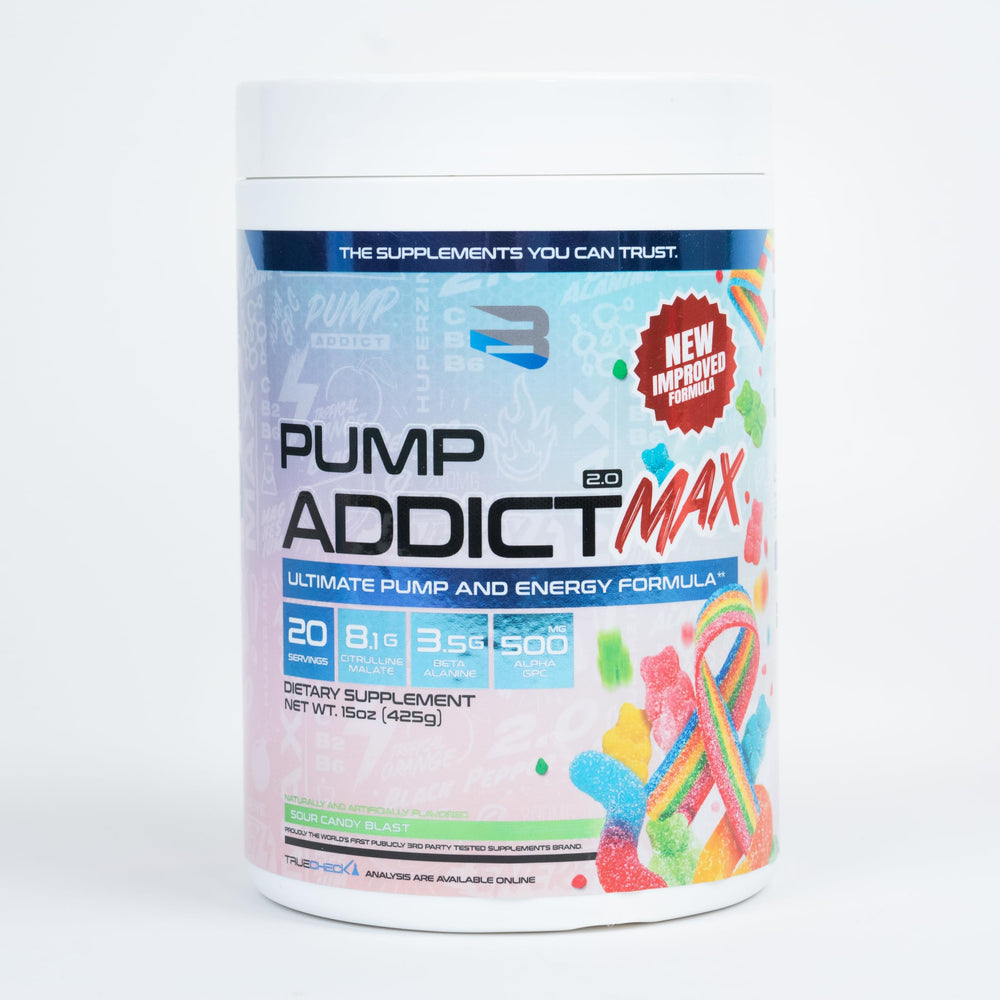 Believe Supplements Pump Addict Max citrulline-malate-pump promotes blood flow and endurance