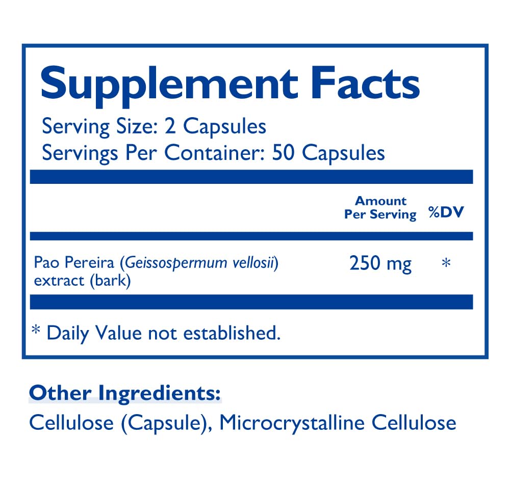 Beljanski Pao V capsules close-up showing a vegetarian formula.