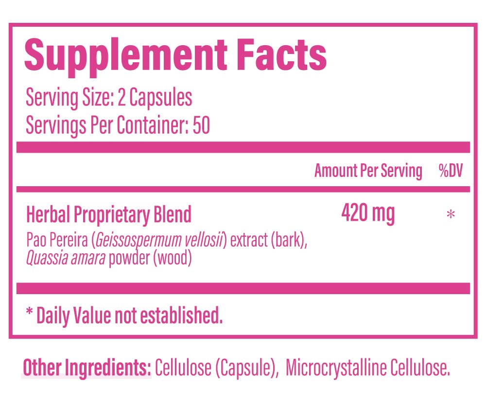 Beljanski Pao V FM capsules closeup highlighting easy-to-swallow form for daily use