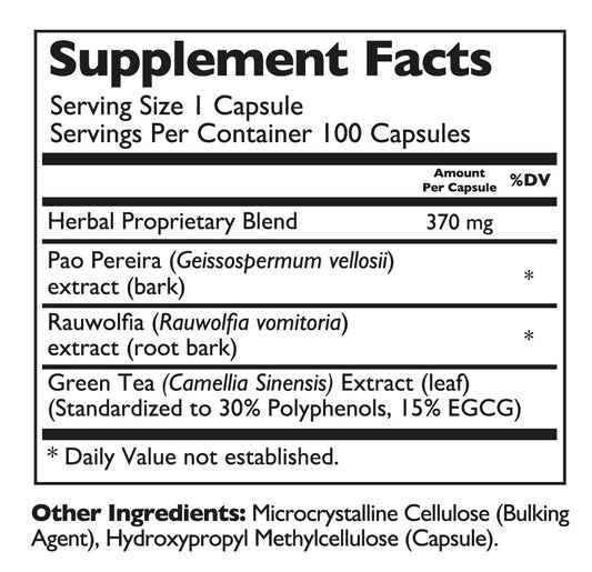 Beljanski Womabel ingredients label highlighting herbal blend.