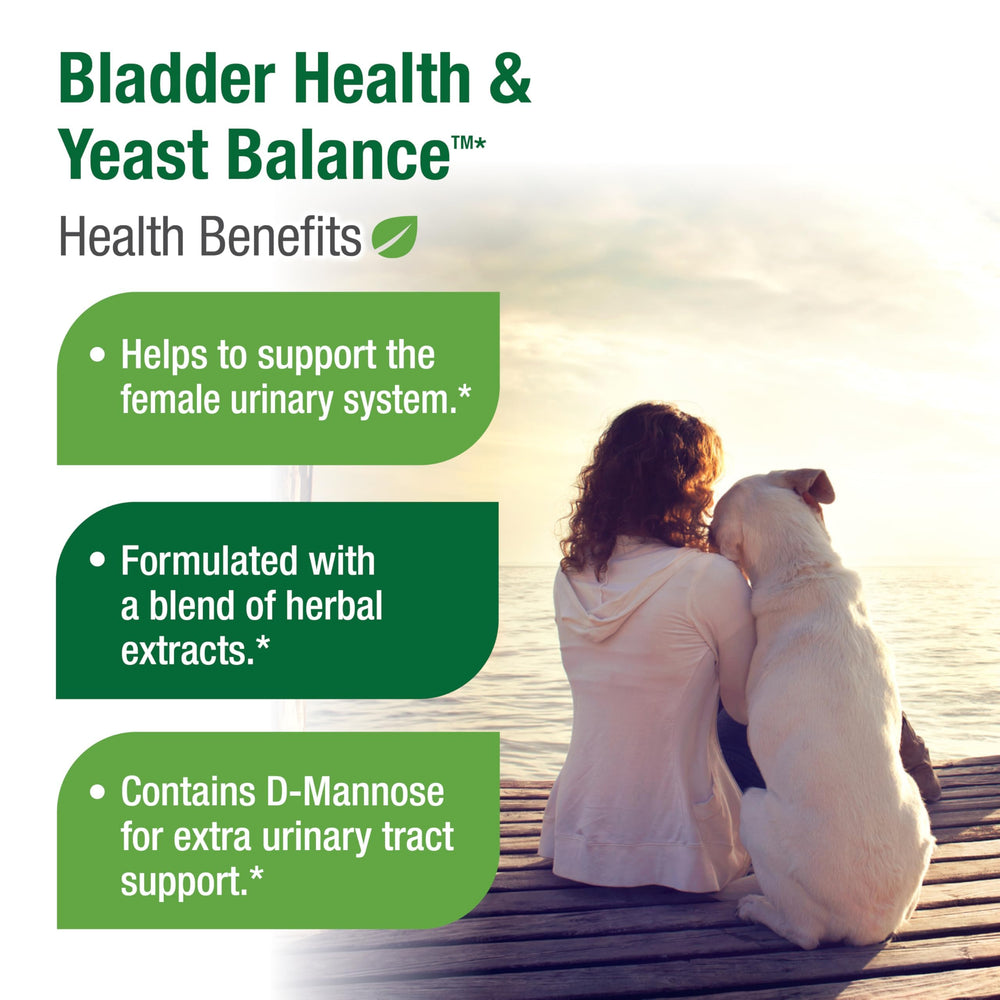 Bell Bladder Health & Yeast Balance ingredients highlight natural extracts for supportive balance.