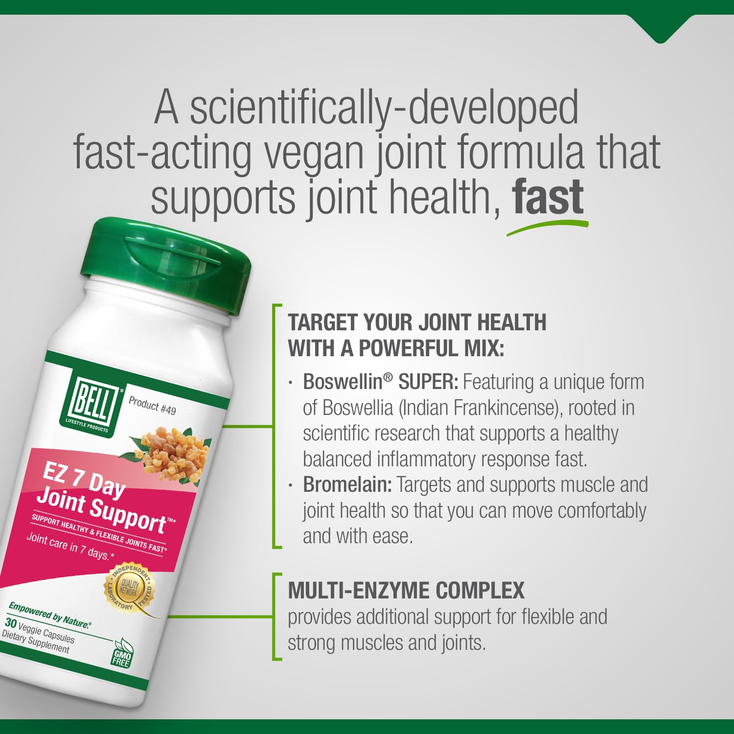 Bell EZ 7 Day Joint Support capsule for easy, daily joint relief